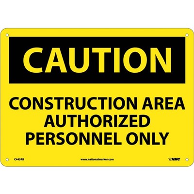 NMC CONSTRUCTION AREA - Rigid Plastic Caution Sign