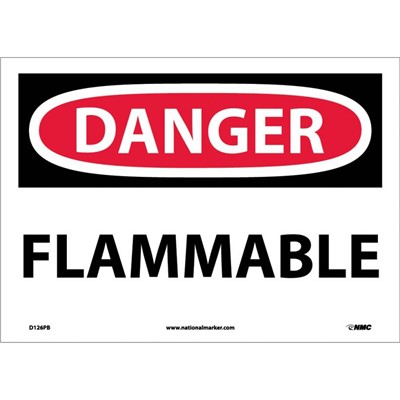 NMC 10x14 FLAMMABLE - Vinyl Danger Sign