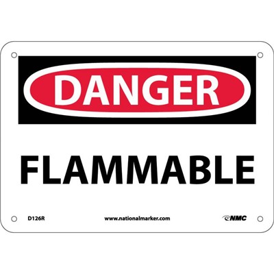 NMC 7x10 FLAMMABLE - Rigid Plastic Danger Sign