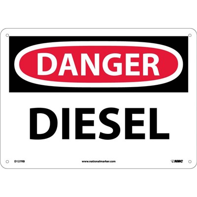 NMC 10x14 DIESEL - Rigid Plastic Danger Sign