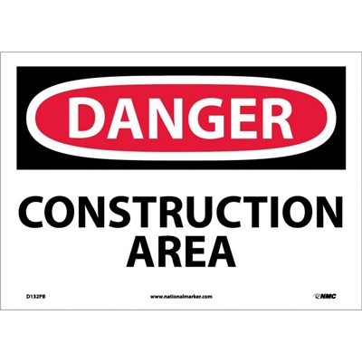 NMC 10x14 CONSTRUCTION AREA - Vinyl Danger Sign