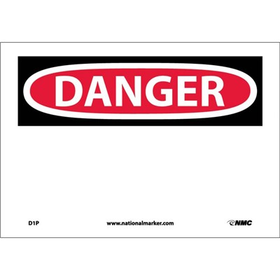 NMC 7"x10" Blank - Vinyl Danger Sign