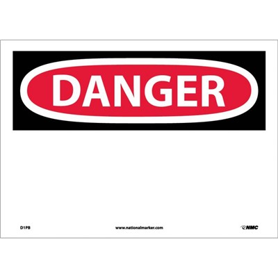 NMC 10"x14" Blank - Vinyl Danger Sign