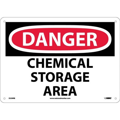 NMC 10"x14" Chemical Storage Area - Rigid Plastic Danger Sign