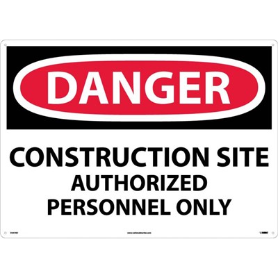 20x28 Construction Site Authorized Personnel Only - Aluminum Danger Sign