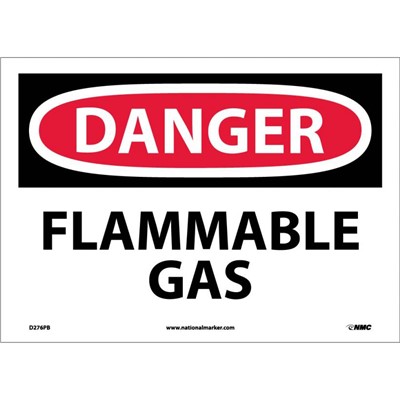 NMC 10"x14" FLAMMABLE GAS - Vinyl Danger Sign