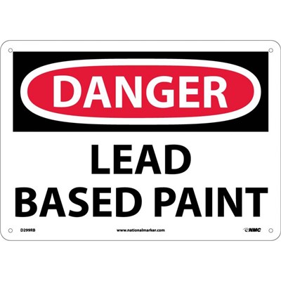 NMC 10"x14" Lead Based Paint - Rigid Plastic Danger Sign