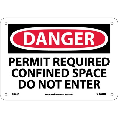 7x10 Permit Required Confined Space Do Not Enter - Aluminum Danger Sign