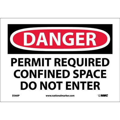 7x10 Permit Required Confined Space Do Not Enter - Vinyl Danger Sign