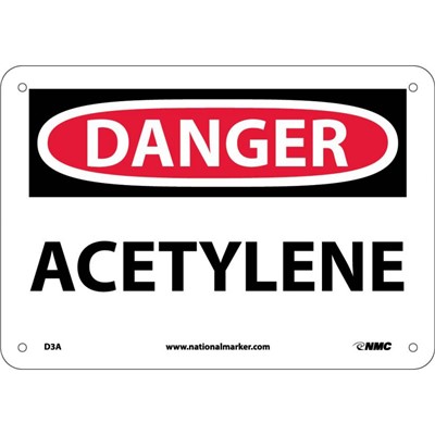 Sign 7x10 AL Acetylene - SIG-D3A