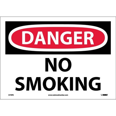 NMC 10"x14" NO SMOKING - Vinyl Danger Sign