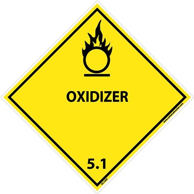 NMC Class 5.1 Oxidizer DOT Shipping Labels DL14AL