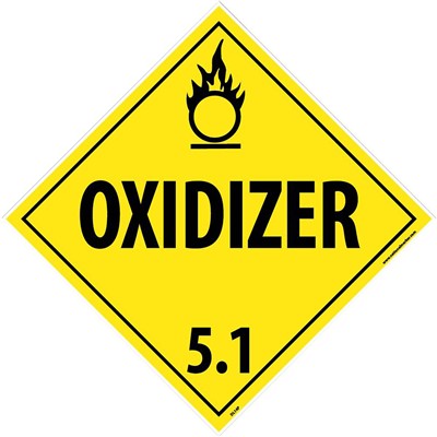- NMC Oxidizer DL14 Placard