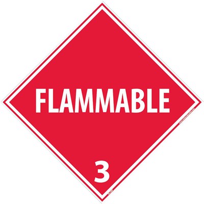 NMC Flammable 3 10.75" Vinyl DOT Placard DL158P