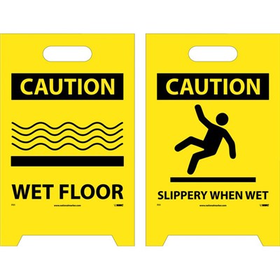 Floor Sign - Caution Wet Floor Slippery When Wet FS1