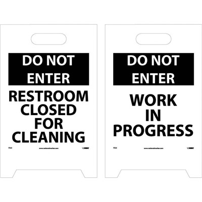 Floor Sign - Do Not Enter Restroom Closed Work In Progress FS22
