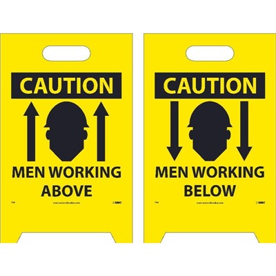 Floor Sign - Caution Men Working Above Men Working Below FS6