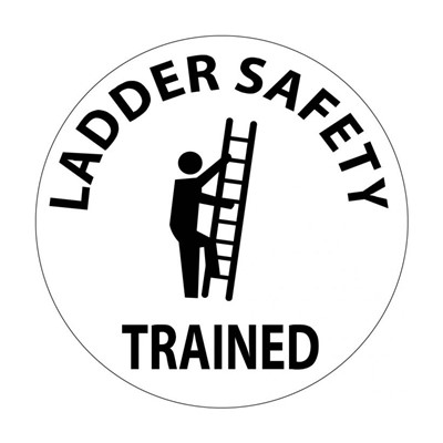 Ladder Safety Trained Hard Hat Sticker