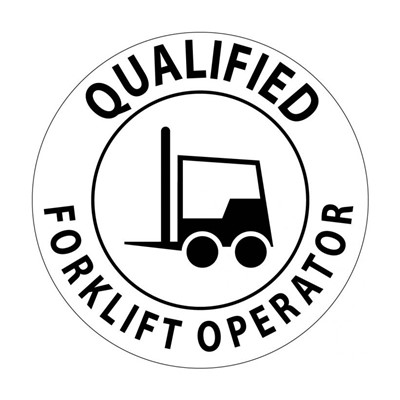 Qualified Forklift Operator Hard Hat Sticker