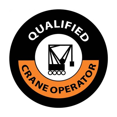Qualifed Crane Operator Hard Hat Sticker