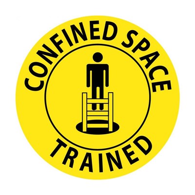 Confined Space Trained Hard Hat Sticker