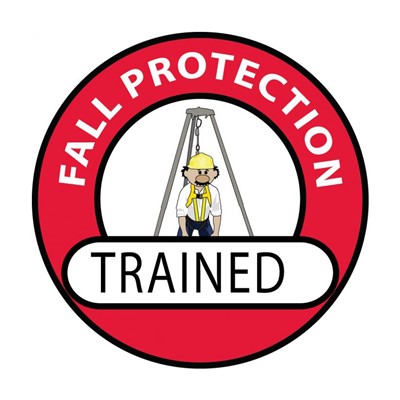 Fall Protection Trained Hard Hat Sticker - Pack of 25
