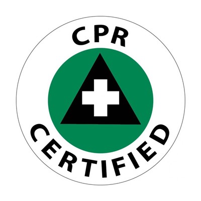 CPR Certified Hard Hat Sticker