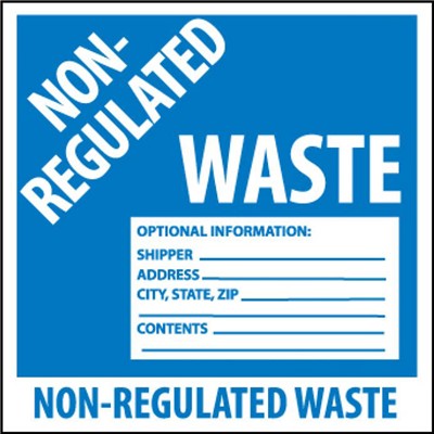 Label 6x6 Non-Regulated Waste - SIG-HW9SL100