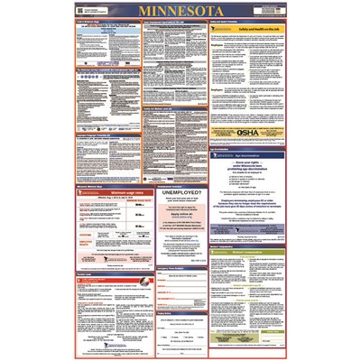 Laminated 40"x24" Minnesota Labor Law Poster LLP-MN