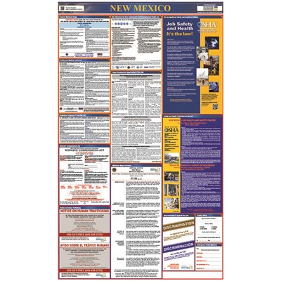 Laminated 40"x24" New Mexico Labor Law Poster LLP-NM