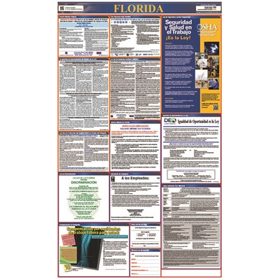 Laminated 40"x24" Florida Labor Law Poster in Spanish LLPS-FL