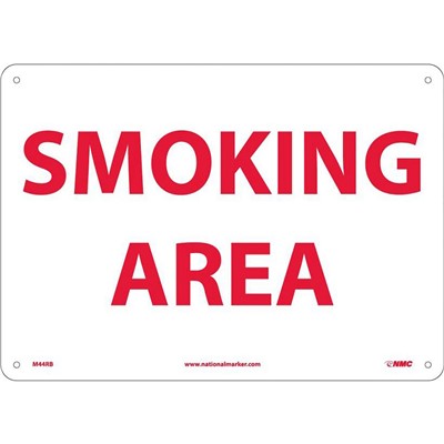Sign 10x14 RP Smoking Area - SIG-M44RB