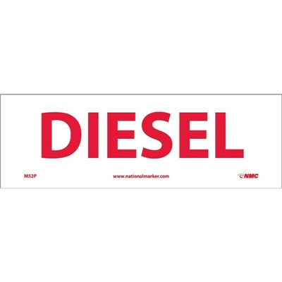 4" x 12" Vinyl Diesel Notice Sign M52P