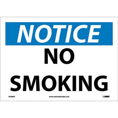 NMC 10"x14" No Smoking - Adhesive Back Notice Sign