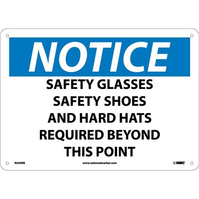 Safety Glasses Safety Shoes and Hard Hats Required Beyond Signage