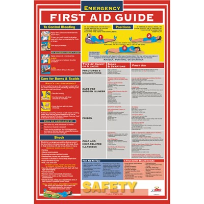 NMC First Aid Guide Poster PST002