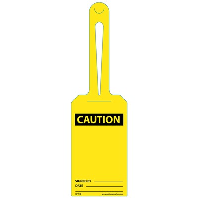 Pack of 25 Caution EZ Hang Tags RPTH8
