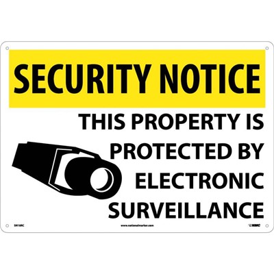This Property Is Protected -  Plastic Security Notice Sign
