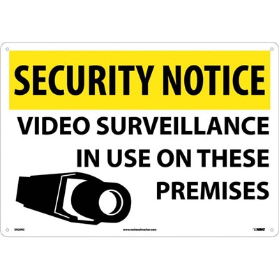 Video Surveillance In Use On These Premises - Plastic Security Notice Sign