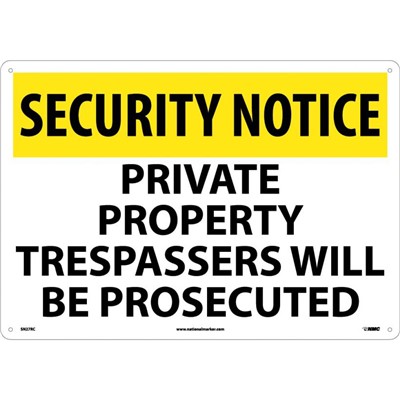 - NMC SN27 Security Notice Sign
