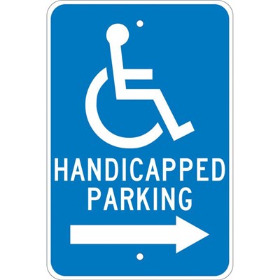 Reflective Aluminum Handicapped Parking Sign