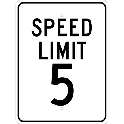 24x18 Reflective Aluminum Speed Limit 5 Sign