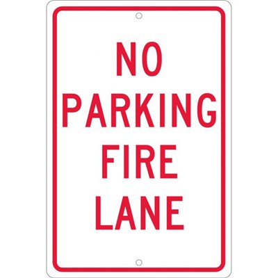 18x12 Aluminum No Parking Fire Lane Sign TM3H