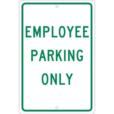 18x12 Aluminum Employee Parking Only Sign