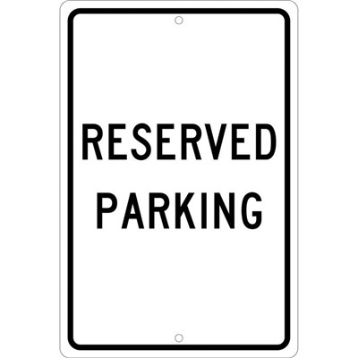 18x12 Aluminum Reserved Parking Sign TM5H