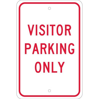 18x12 Reflective Aluminum Visitor Parking Only Sign