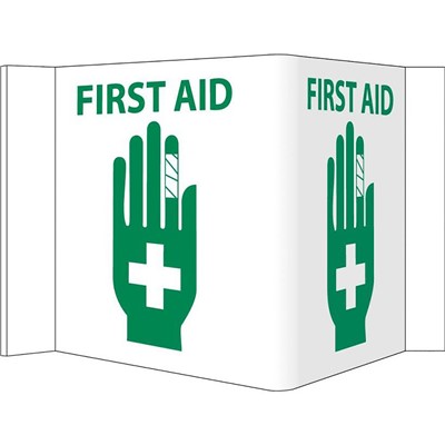 6"x9" PVC First Aid Sign VS21W