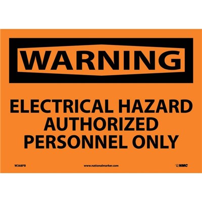 Electrical Hazard Authorized Personnel Only - Vinyl Warning Sign