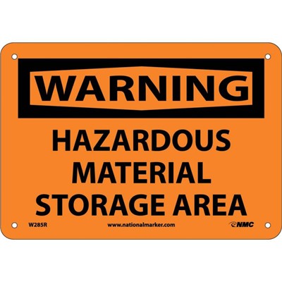 NMC 7"x10" Hazardous Material Storage Area - Rigid Plastic Warning Sign