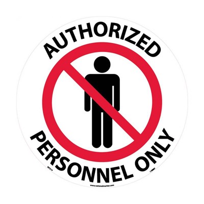 Authorized Personnel Only Walk-On Floor Sign WFS14